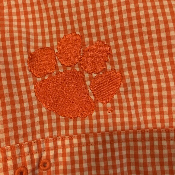 Columbia PFG Super Bonehead Men's Clemson Tigers L/S Button Down Shirt Small - Picture 6 of 11